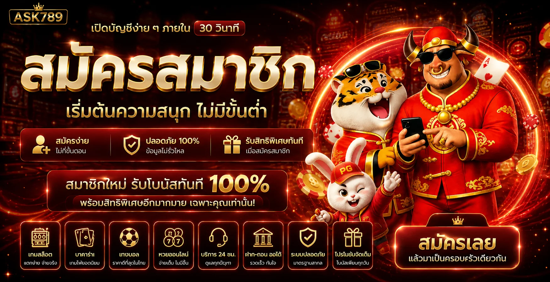 สมัครสมาชิก ASK789 ผ่านหน้าเว็บอย่างเป็นขั้นตอน